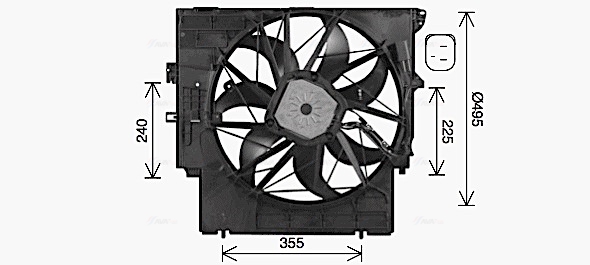 Ventilator, radiator BW7598 AVA QUALITY COOLING