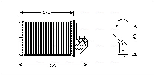 Schimbator caldura, incalzire habitaclu BWA6172 AVA QUALITY COOLING