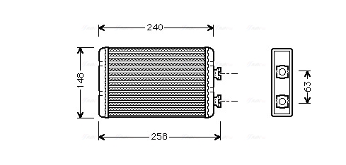 Schimbator caldura, incalzire habitaclu BWA6210 AVA QUALITY COOLING
