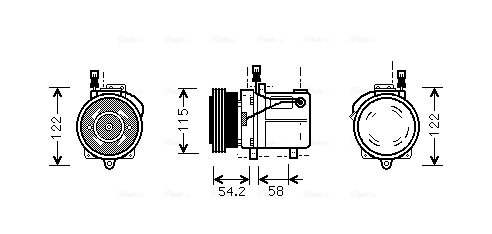 Compresor, climatizare BWAK059 AVA QUALITY COOLING