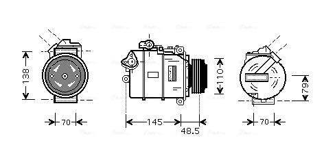 Compresor, climatizare BWAK309 AVA QUALITY COOLING
