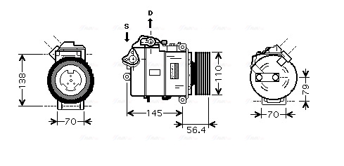 Compresor, climatizare BWAK330 AVA QUALITY COOLING