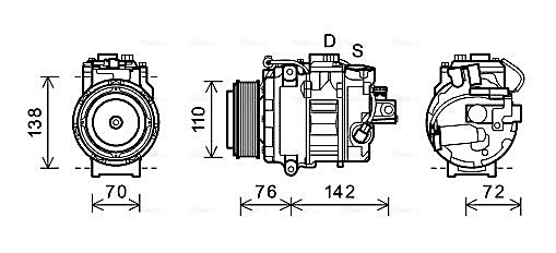 Compresor, climatizare BWAK419 AVA QUALITY COOLING