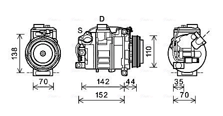 Compresor, climatizare BWAK423 AVA QUALITY COOLING