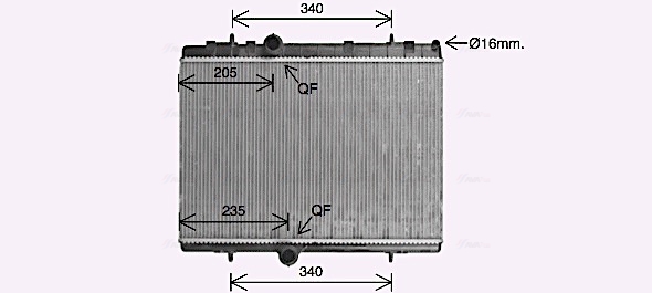 Radiator, racire motor CN2328 AVA QUALITY COOLING