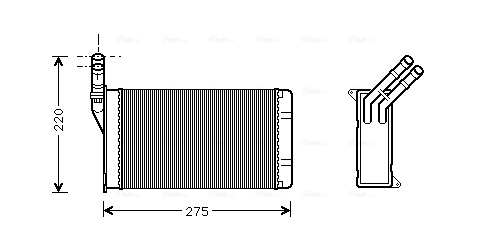 Schimbator caldura, incalzire habitaclu CN6082 AVA QUALITY COOLING