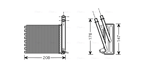 Schimbator caldura, incalzire habitaclu CN6243 AVA QUALITY COOLING