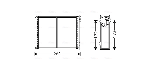 Schimbator caldura, incalzire habitaclu CN6260 AVA QUALITY COOLING