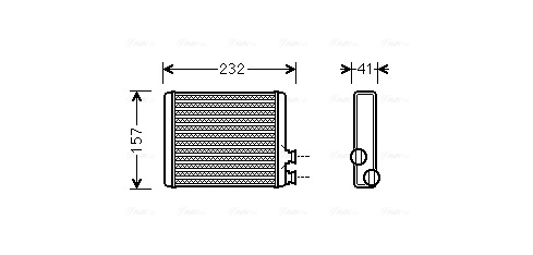 Schimbator caldura, incalzire habitaclu CN6286 AVA QUALITY COOLING