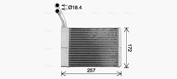 Schimbator caldura, incalzire habitaclu CN6330 AVA QUALITY COOLING