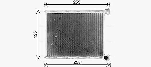 Schimbator caldura, incalzire habitaclu CN6333 AVA QUALITY COOLING