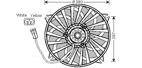 Ventilator, radiator CN7526 AVA QUALITY COOLING