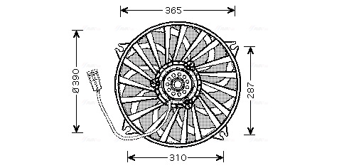 Ventilator, radiator CN7533 AVA QUALITY COOLING