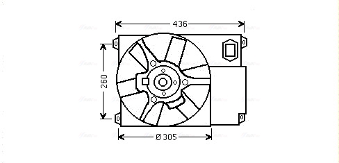 Ventilator, radiator CN7541 AVA QUALITY COOLING