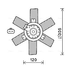 Ventilator, radiator CN7553 AVA QUALITY COOLING