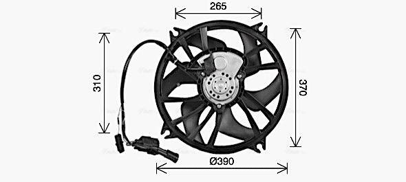 Ventilator, radiator CN7556 AVA QUALITY COOLING