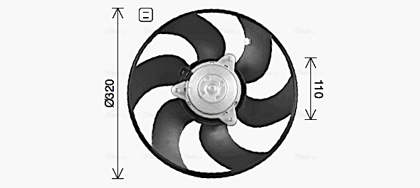 Ventilator, radiator CN7557 AVA QUALITY COOLING