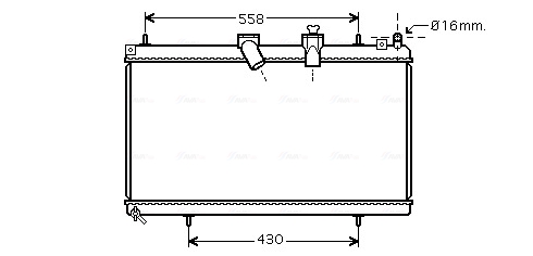 Radiator, racire motor CNA2229 AVA QUALITY COOLING