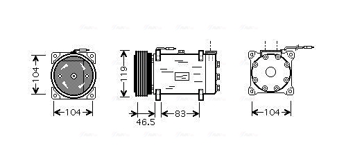 Compresor, climatizare CNAK160 AVA QUALITY COOLING