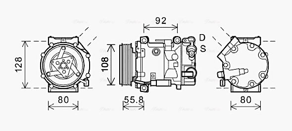 Compresor, climatizare CNAK282 AVA QUALITY COOLING