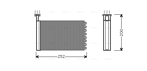 Schimbator caldura, incalzire habitaclu FD6164 AVA QUALITY COOLING