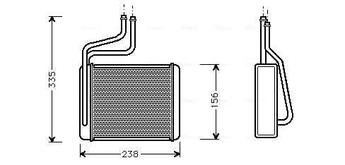 Schimbator caldura, incalzire habitaclu FD6286 AVA QUALITY COOLING