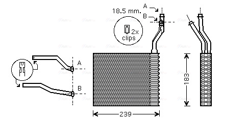 Schimbator caldura, incalzire habitaclu FD6365 AVA QUALITY COOLING