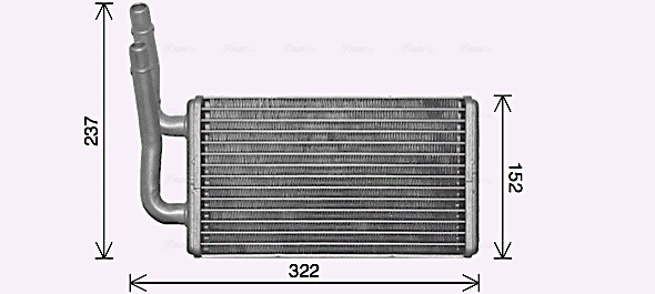 Schimbator caldura, incalzire habitaclu FD6661 AVA QUALITY COOLING