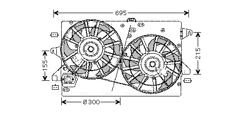 Ventilator, radiator FD7503 AVA QUALITY COOLING