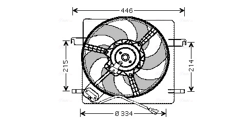 Ventilator, radiator FD7515 AVA QUALITY COOLING