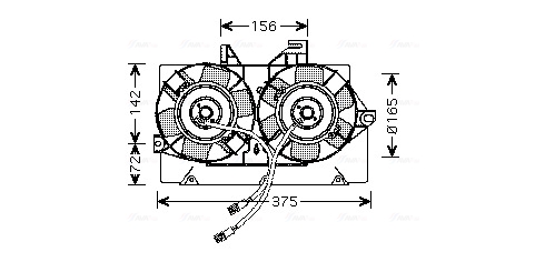 Ventilator, radiator FD7539 AVA QUALITY COOLING