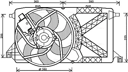 Ventilator, radiator FD7544 AVA QUALITY COOLING