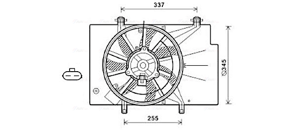 Ventilator, radiator FD7559 AVA QUALITY COOLING