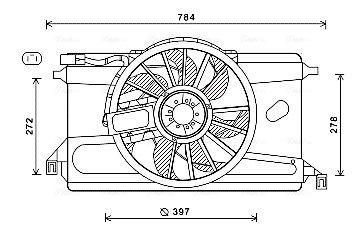 Ventilator, radiator FD7561 AVA QUALITY COOLING