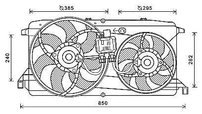 Ventilator, radiator FD7579 AVA QUALITY COOLING
