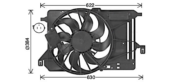Ventilator, radiator FD7685 AVA QUALITY COOLING