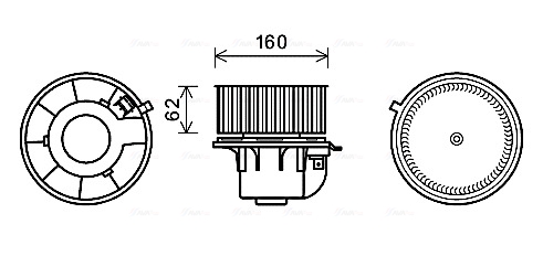 Ventilator, habitaclu FD8499 AVA QUALITY COOLING