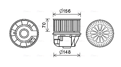 Ventilator, habitaclu FD8630 AVA QUALITY COOLING