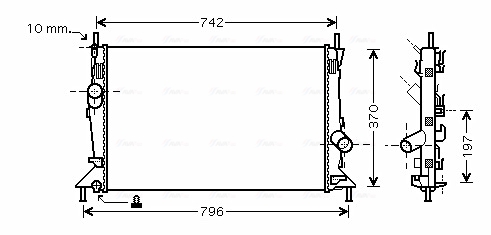 Radiator, racire motor FDA2369 AVA QUALITY COOLING