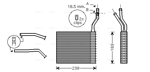 Schimbator caldura, incalzire habitaclu FDA6364 AVA QUALITY COOLING