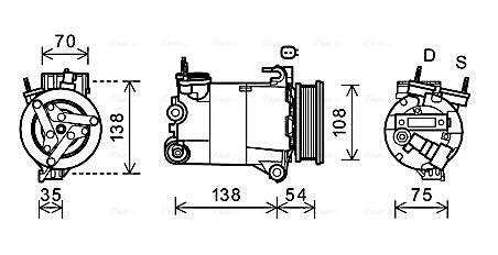 Compresor, climatizare FDAK478 AVA QUALITY COOLING