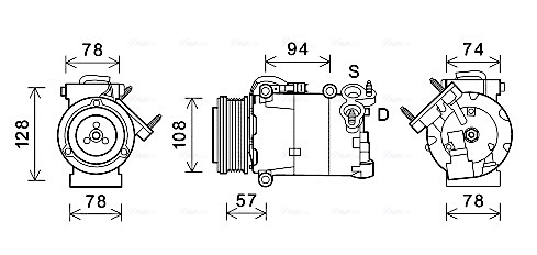 Compresor, climatizare FDAK587 AVA QUALITY COOLING