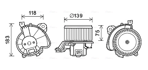 Ventilator, habitaclu FT8431 AVA QUALITY COOLING