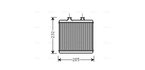 Schimbator caldura, incalzire habitaclu MS6472 AVA QUALITY COOLING