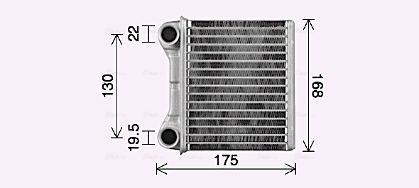 Schimbator caldura, incalzire habitaclu MS6762 AVA QUALITY COOLING
