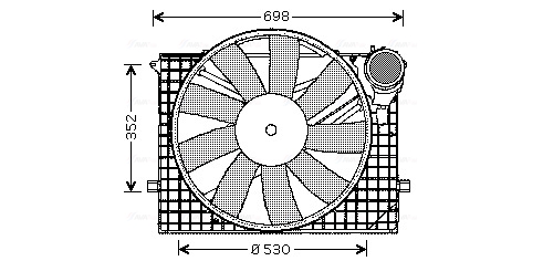 Ventilator, radiator MS7505 AVA QUALITY COOLING
