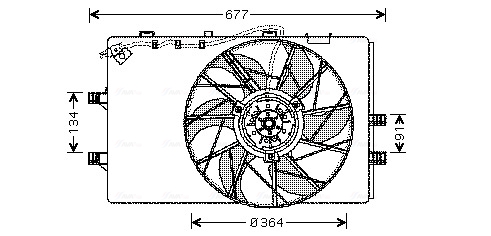 Ventilator, radiator MS7509 AVA QUALITY COOLING