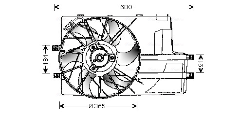Ventilator, radiator MS7511 AVA QUALITY COOLING