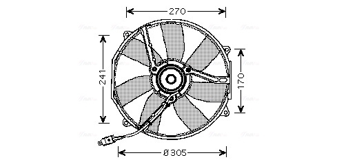 Ventilator, radiator MS7512 AVA QUALITY COOLING