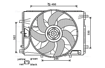 Ventilator, radiator MS7522 AVA QUALITY COOLING